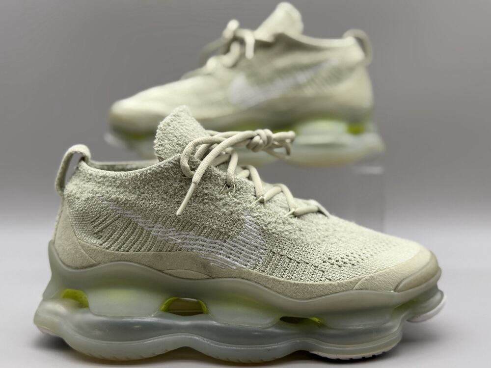 Size 5.5 Women's Nike Air Max Scorpion Flyknit Low Olive Aura DJ4702-300 RARE